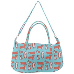 Corgis On Teal Removable Strap Handbag by Wav3s