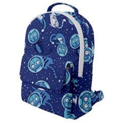 Cat Spacesuit Space Suit Astronaut Pattern Flap Pocket Backpack (small) by Wav3s