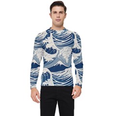 Japanese Wave Pattern Men s Long Sleeve Rash Guard by Wav3s