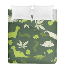 Cute Dinosaur Pattern Duvet Cover Double Side (full/ Double Size) by Wav3s