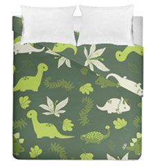 Cute Dinosaur Pattern Duvet Cover Double Side (queen Size) by Wav3s