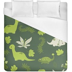 Cute Dinosaur Pattern Duvet Cover (king Size) by Wav3s