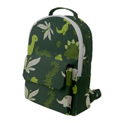 Cute Dinosaur Pattern Flap Pocket Backpack (large) by Wav3s