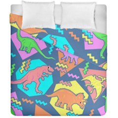 Dinosaur Pattern Duvet Cover Double Side (california King Size) by Wav3s