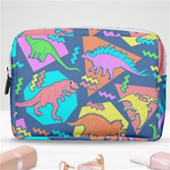 Dinosaur Pattern Make Up Pouch (medium) by Wav3s