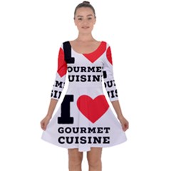 I Love Gourmet Cuisine Quarter Sleeve Skater Dress by ilovewhateva