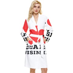 I Love Asian Cuisine Long Sleeve Velvet Robe by ilovewhateva