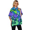 Mazipoodles In The Frame - Balanced Meal 5 Women s Batwing Button Up Shirt View3