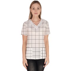 Mesh Women s V-neck Scrub Top by zhou