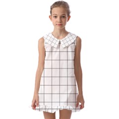 Mesh Kids  Pilgrim Collar Ruffle Hem Dress by zhou