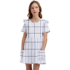 Mesh Kids  Frilly Sleeves Pocket Dress by zhou