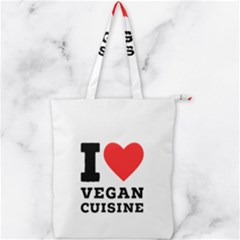 I Love Vegan Cuisine Double Zip Up Tote Bag by ilovewhateva