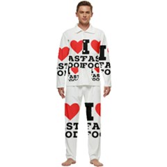 I Love Fast Food Men s Long Sleeve Velvet Pocket Pajamas Set by ilovewhateva