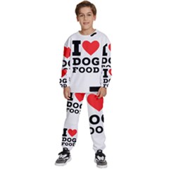 I Love Dog Food Kids  Sweatshirt Set by ilovewhateva