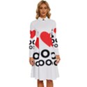 I love dog food Long Sleeve Shirt Collar A-Line Dress View1