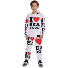 I Love Sea Food Kids  Sweatshirt Set by ilovewhateva