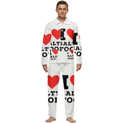 I Love Salty Food Men s Long Sleeve Velvet Pocket Pajamas Set by ilovewhateva