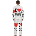 I love salty food Men s Long Sleeve Velvet Pocket Pajamas Set View4