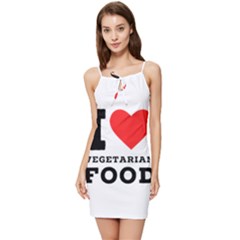 I Love Vegetarian Food Summer Tie Front Dress by ilovewhateva