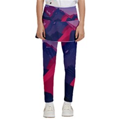 Abstract Landscape Sunrise Mountains Blue Sky Kids  Skirted Pants by Grandong