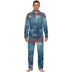 The Sun City Tokyo Japan Volcano Kyscrapers Building Men s Long Sleeve Velvet Pocket Pajamas Set by Grandong