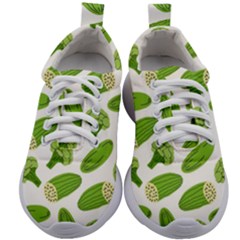 Vegetable Pattern With Composition Broccoli Kids Athletic Shoes by Grandong