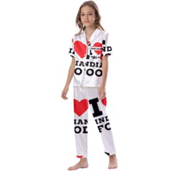 I Love Indian Food Kids  Satin Short Sleeve Pajamas Set by ilovewhateva