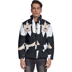 Wednesday Addams Men s Puffer Bubble Jacket Coat by Fundigitalart234