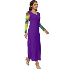  Long Sleeve Longline Maxi Dress by Intrinketly777