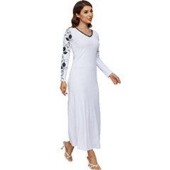 Long Sleeve Longline Maxi Dress by Intrinketly777