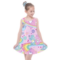 Bears Kawaii Pattern Kids  Summer Dress by Cowasu