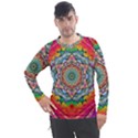 Mandalas Psychedelic Men s Pique Long Sleeve Tee View1