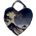 The Great Wave Off Kanagawa Japan Japanese Waves Giant Heart Shaped Tote View2