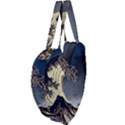 The Great Wave Off Kanagawa Japan Japanese Waves Giant Heart Shaped Tote View4