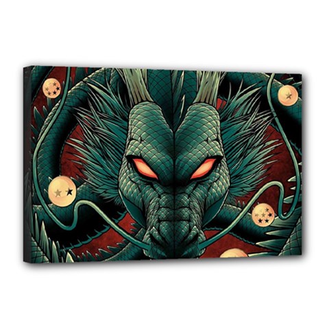 Dragon Art Canvas 18  X 12  (stretched) by Cowasu