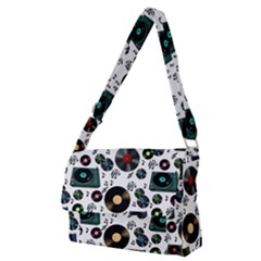 Records Vinyl Seamless Background Full Print Messenger Bag (m) by Bangk1t