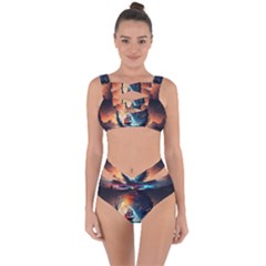 Tree Planet Moon Bandaged Up Bikini Set  by Ndabl3x