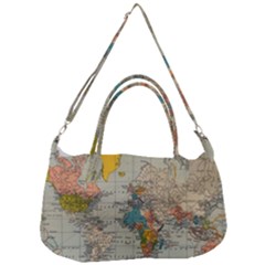 Vintage World Map Removable Strap Handbag by Cowasu