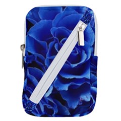 Blue Roses Flowers Plant Romance Blossom Bloom Nature Flora Petals Belt Pouch Bag (small) by Cowasu