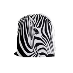 Animal Cute Pattern Art Zebra Drawstring Pouch (large) by Amaryn4rt