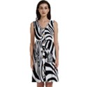 Animal Cute Pattern Art Zebra Sleeveless Dress With Pocket View1