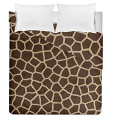 Giraffe Animal Print Skin Fur Duvet Cover Double Side (queen Size) by Amaryn4rt