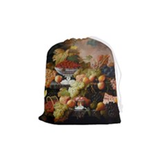 Abundance Of Fruit Severin Roesen Drawstring Pouch (medium) by Amaryn4rt