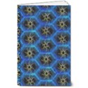 Blue Bee Hive Pattern- 8  x 10  Softcover Notebook View1