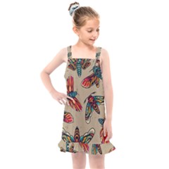 Tattoos Colorful Seamless Pattern Kids  Overall Dress by Amaryn4rt