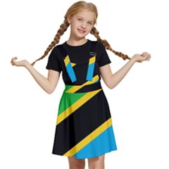 Flag Of Tanzania Kids  Apron Dress by Amaryn4rt