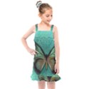 Butterfly Background Vintage Old Grunge Kids  Overall Dress View1