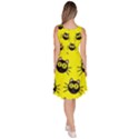 Cats Heads Pattern Design Knee Length Skater Dress With Pockets View4