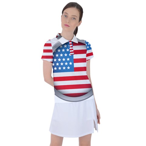 United Of America Usa Flag Women s Polo Tee by Celenk