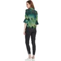 Green Tree Forest Jungle Nature Landscape Loose Horn Sleeve Chiffon Blouse View2